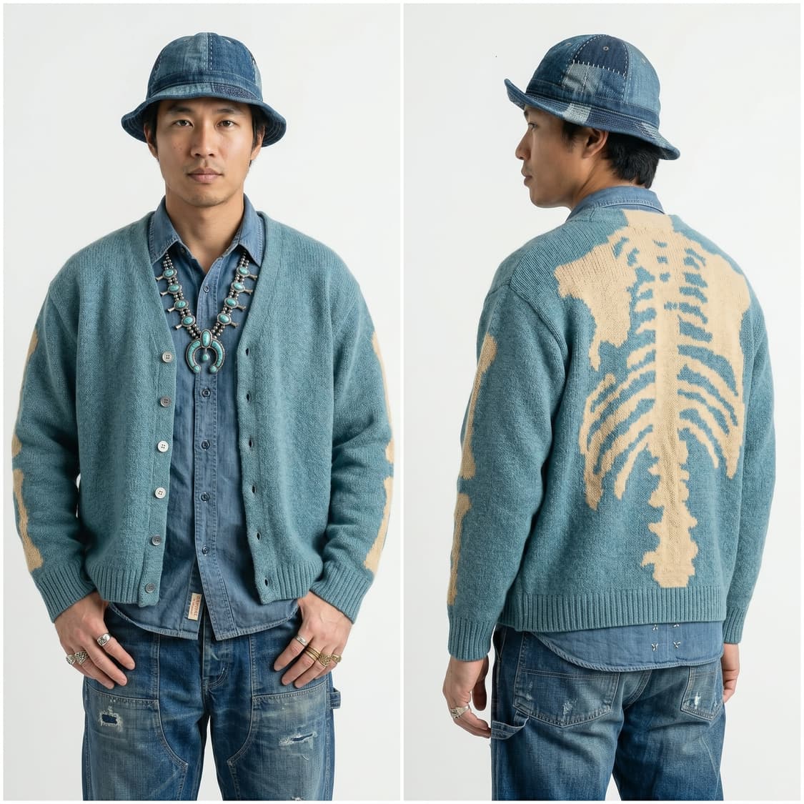 캐피탈 5G 울 본 쇼츠 가디건 색소폰 3사이즈 (정품) 상품이미지1