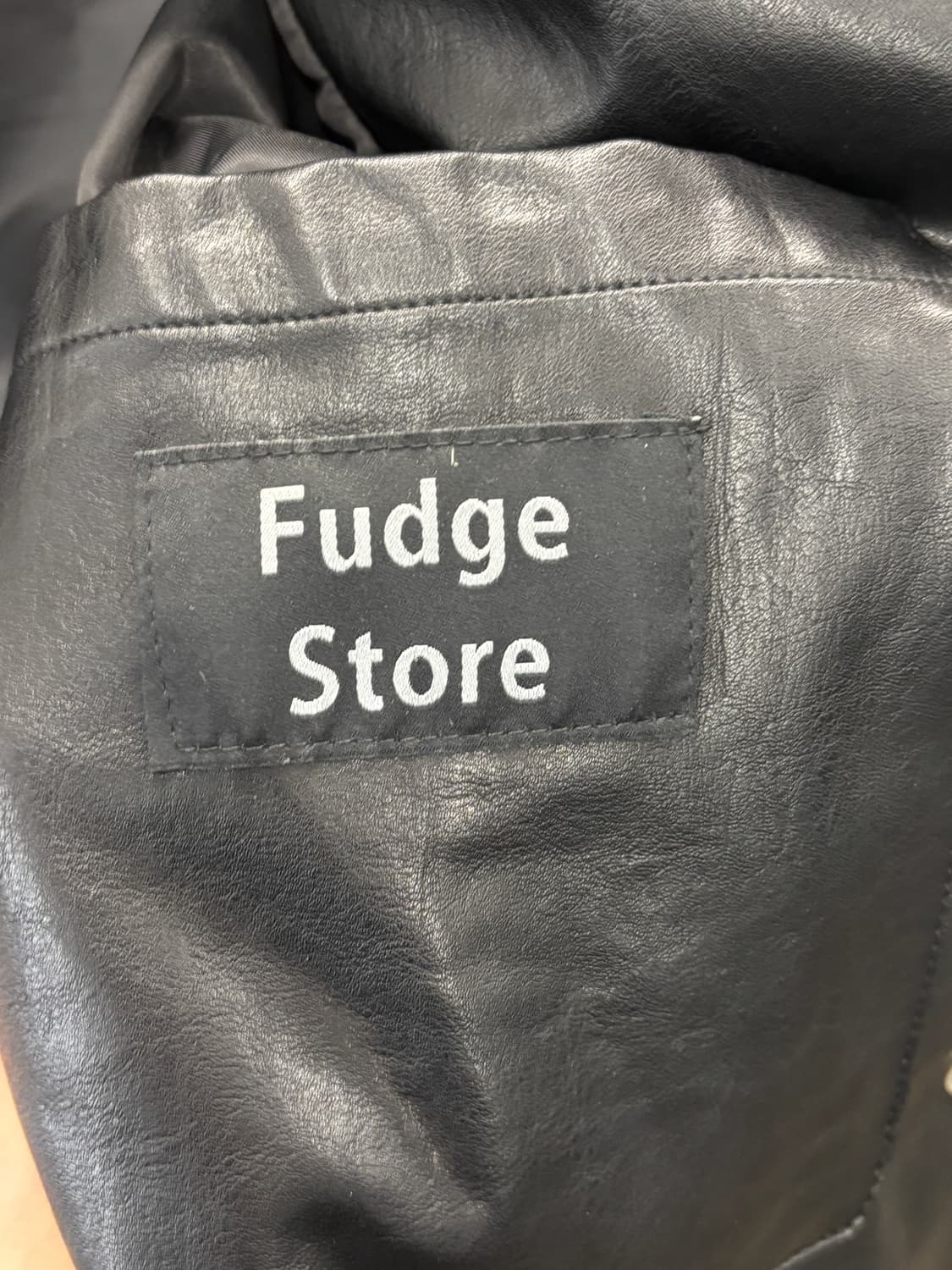 Fudge Store 남성 가죽 자켓 블랙 L 상품이미지4