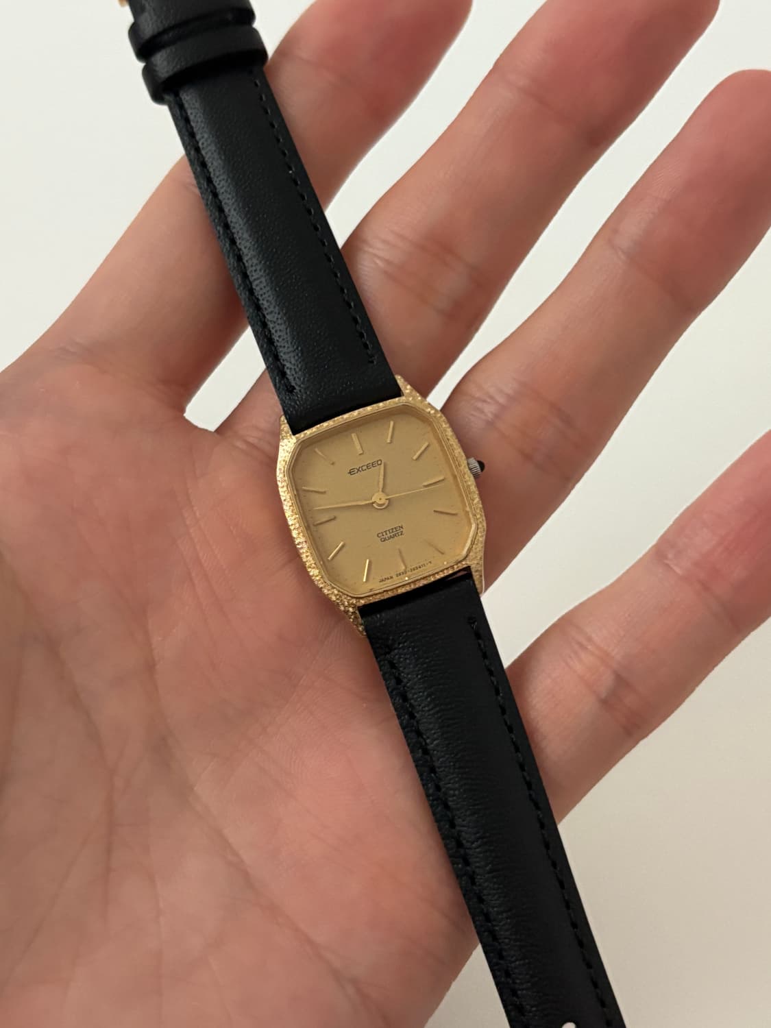 80s exceed gold square ladies quartz 상품이미지2