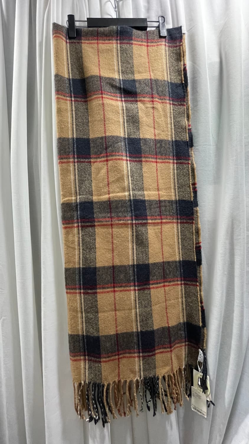 koe/ 체크 머플러 베이지/ 프리 상품이미지1