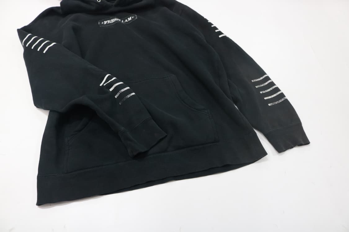 FRESH.i.AM 프레시아이엠  빈티지 스컬 패치 블랙 후드티셔츠 상품이미지10