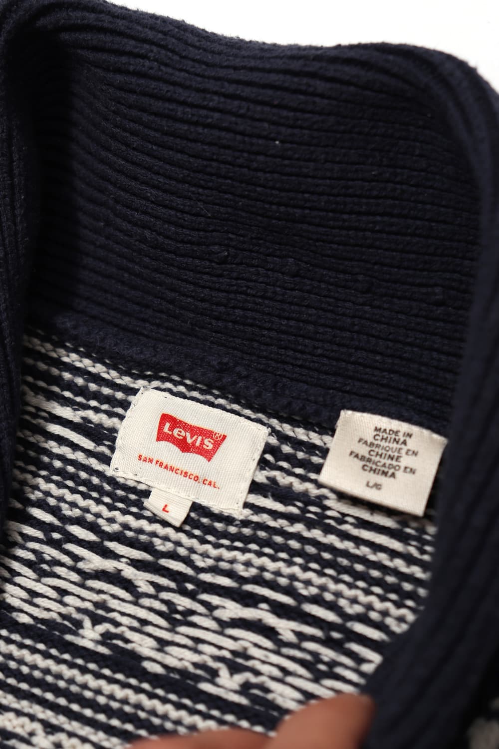 LEVIS 눈꽃 숄 노르딕 가디건 size L 상품이미지4