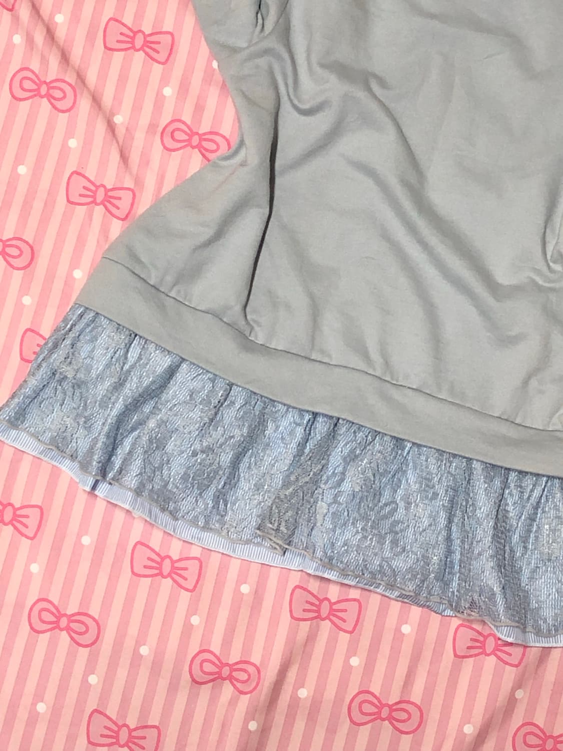 엑시즈팜 스카이블루 레이스 후드집업 상품이미지3