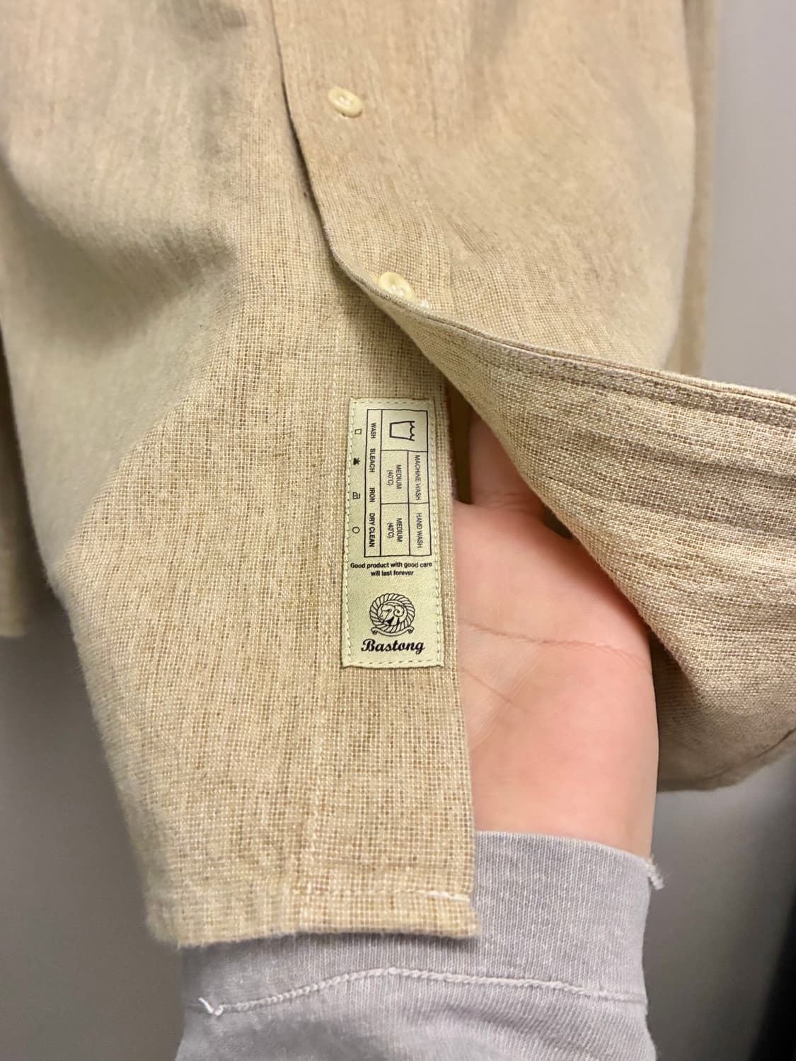 (L/103)Bastong 바스통 206-5 코튼 와이드카라 셔츠 상품이미지5