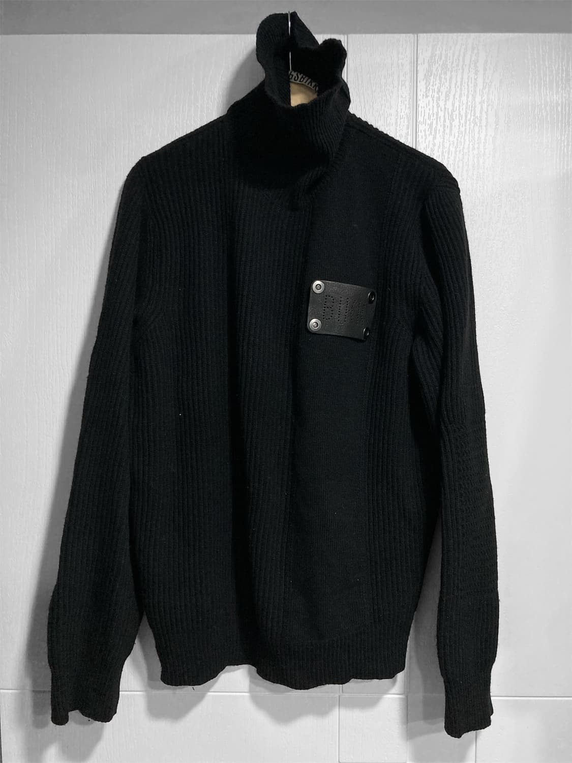 2006AW 딕 비켐버그 레더 패치 니트 상품이미지1