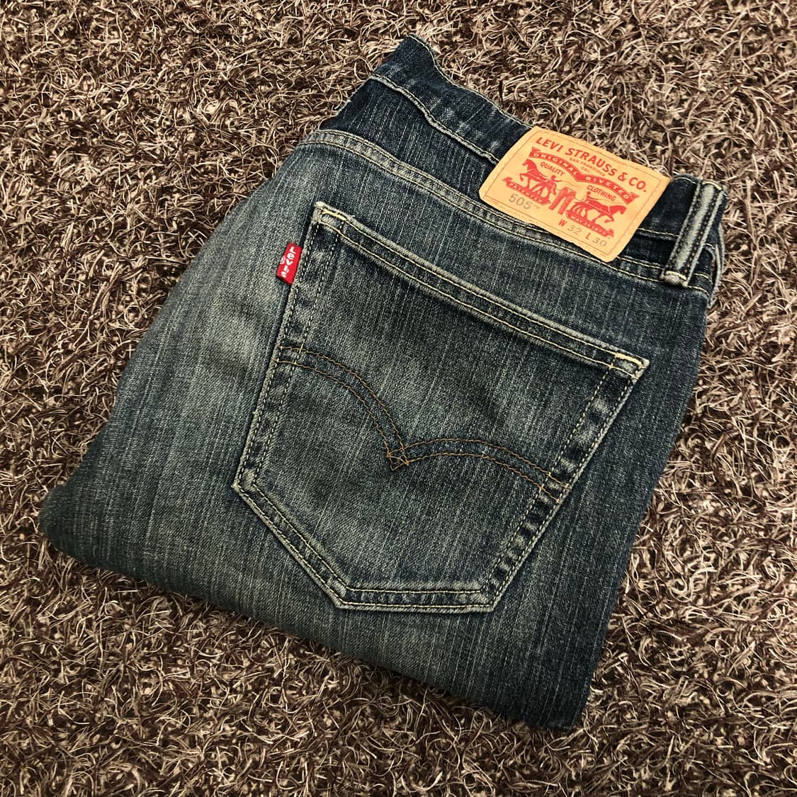 리바이스 505 워싱 데님 팬츠 상품이미지1