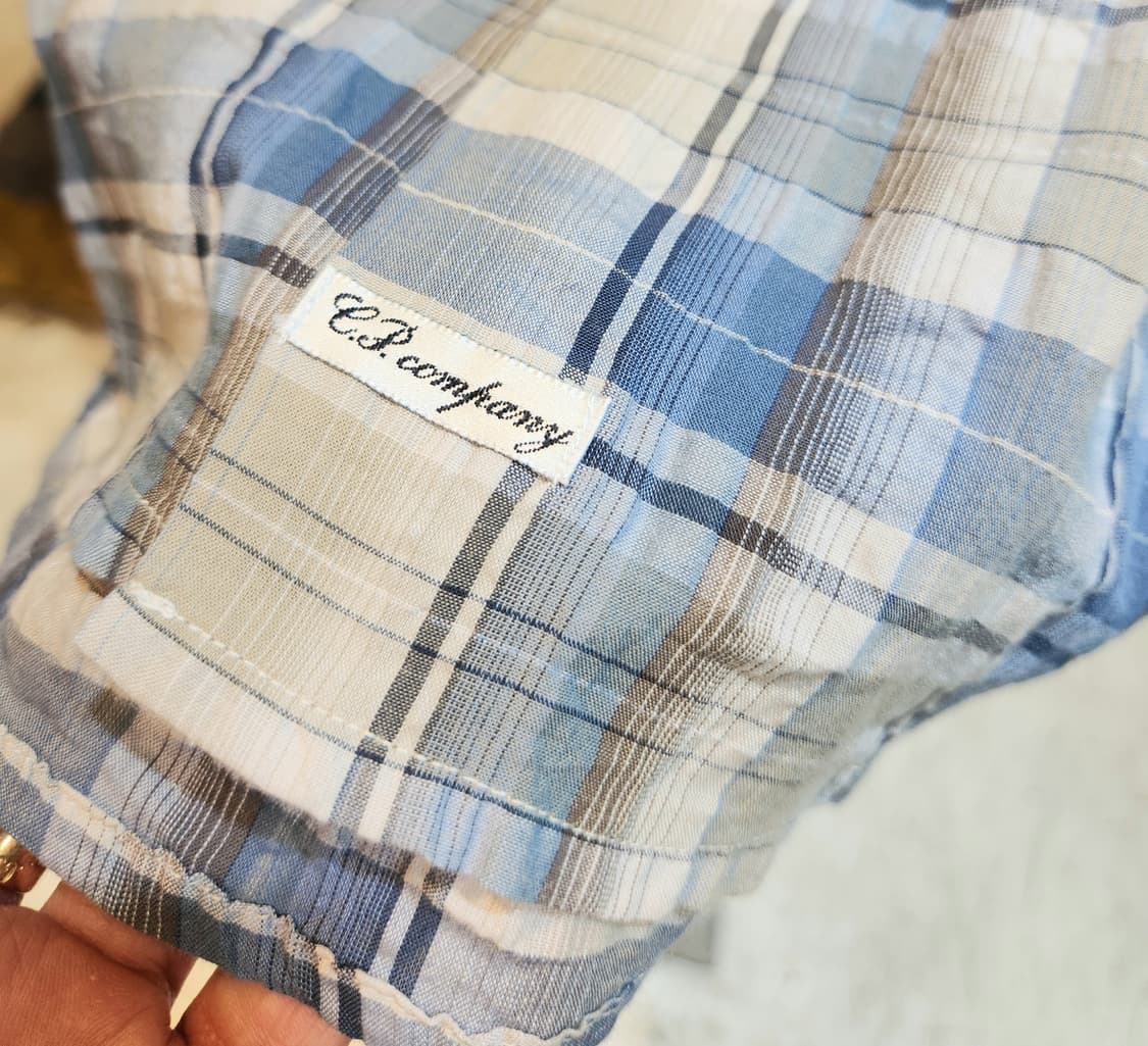 CP 컴퍼니 블루 체크 셔츠 상품이미지4