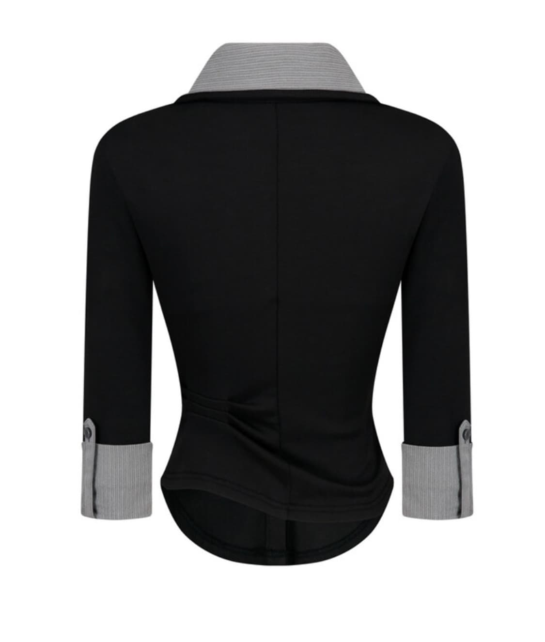 카시코 더블 카라 슬림 셔츠 블랙 S 상품이미지2