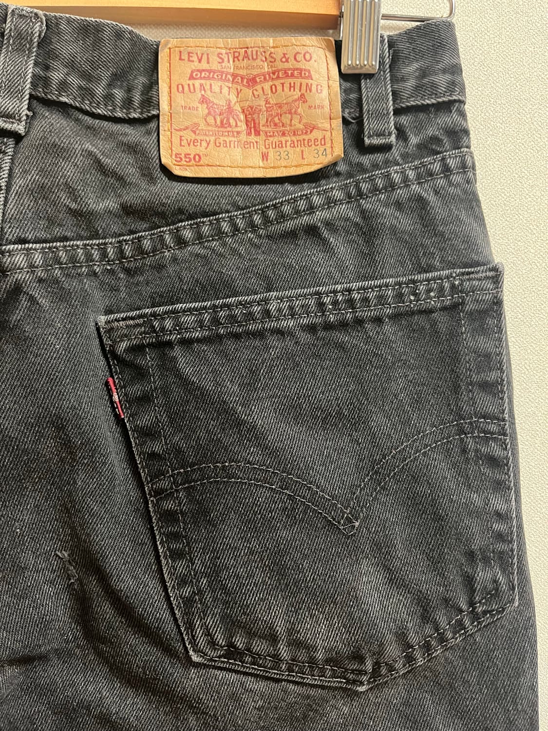 리바이스 made in usa 90s 550 흑청 상품이미지3