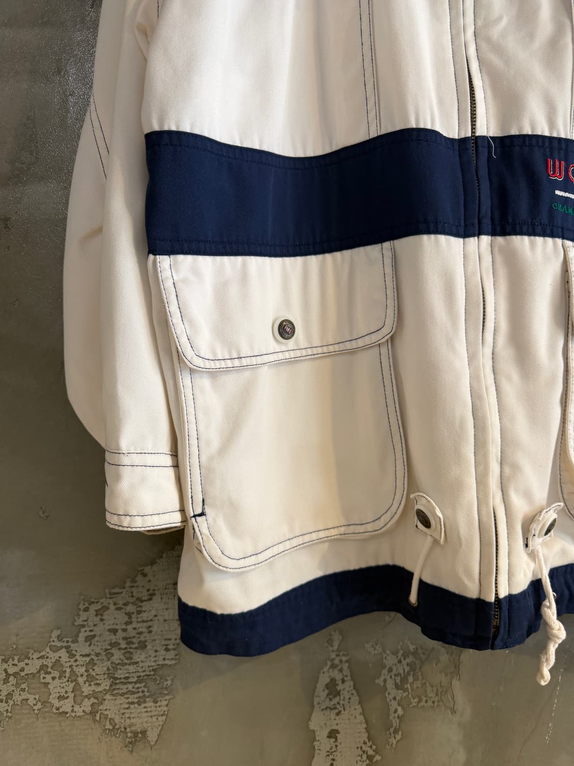 월드폴로 하이넥 집업 자켓 M 상품이미지3