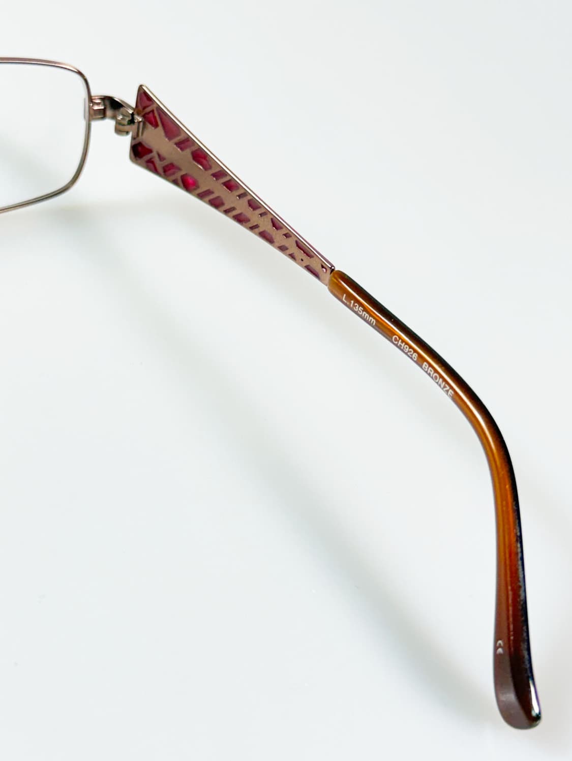 Cole Haan 슬림 스퀘어 브론즈 메탈 프레임 빈티지 안경 상품이미지6