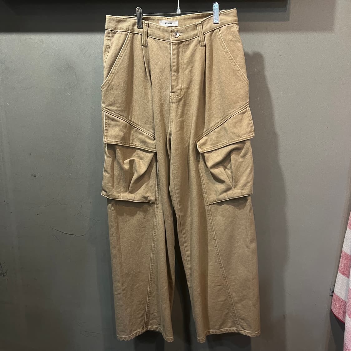 (S)카고 와이드 코튼 팬츠 상품이미지1