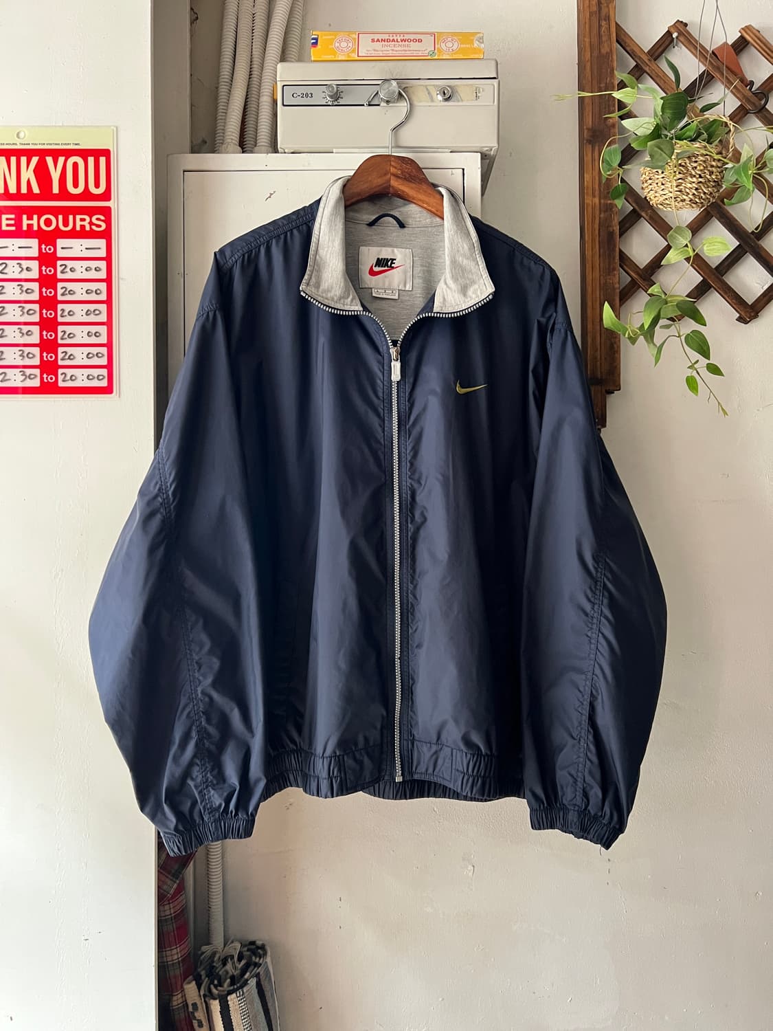 [L]90's 나이키 네이비 나일론 트랙 자켓 상품이미지1