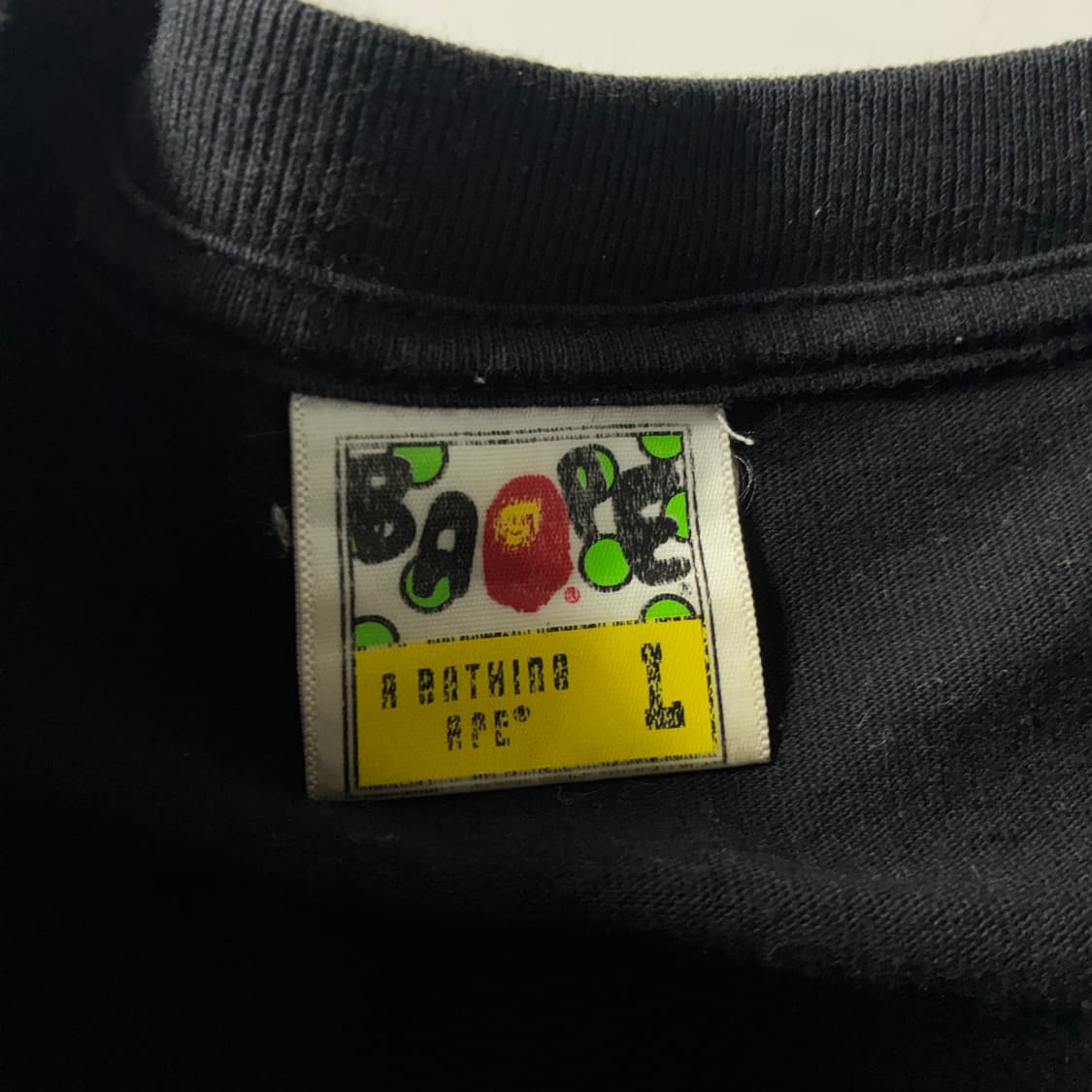 Bape  베이프 멀티 카모 사루 블랙 반팔 티셔츠  상품이미지5