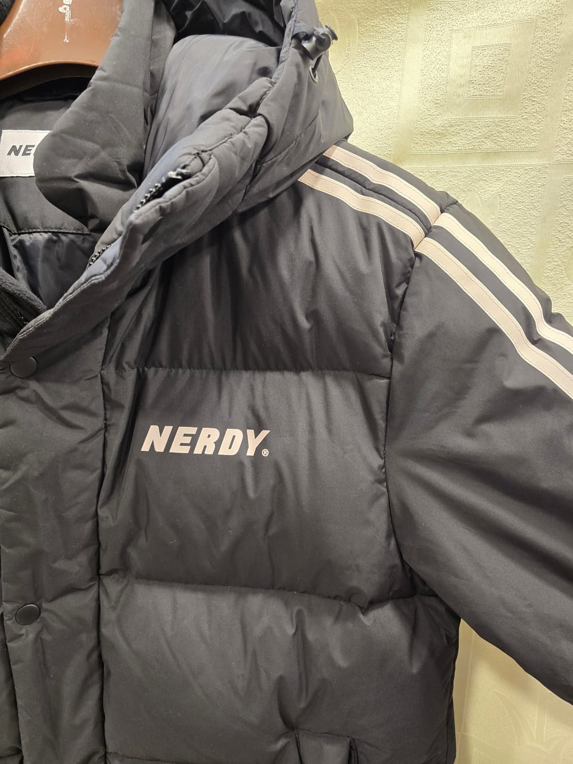 널디 NERDY 남성 덕다운 롱패딩 블랙 M(95) 상품이미지3