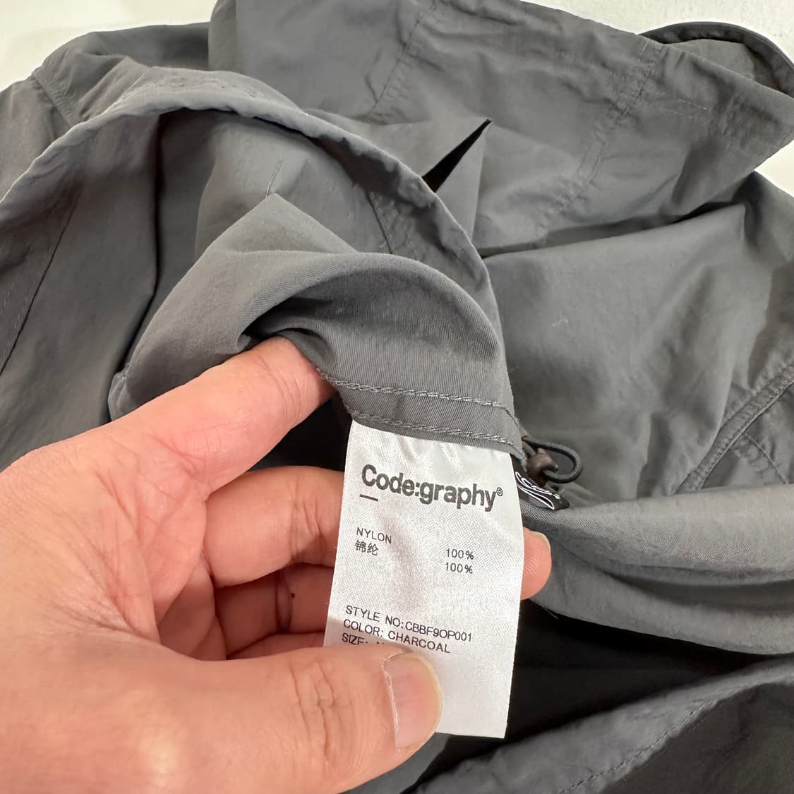 M 코드그라피 진그레이 바람막이 아노락 상품이미지8