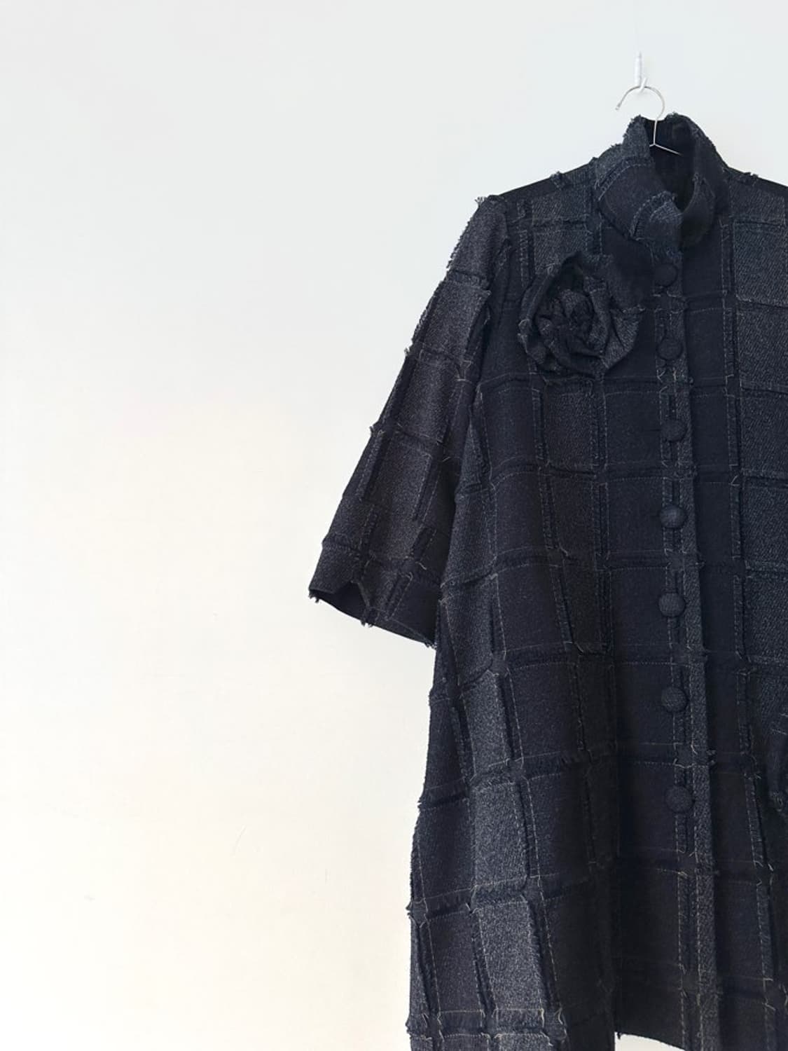 Avant grid check corsage jacket / navy 상품이미지2
