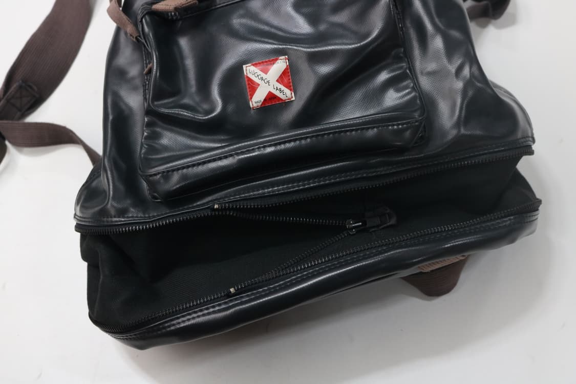 LUGGAGE LABEL 요시다포터 빈티지 뉴 라이너 코팅 백팩 블랙 상품이미지7
