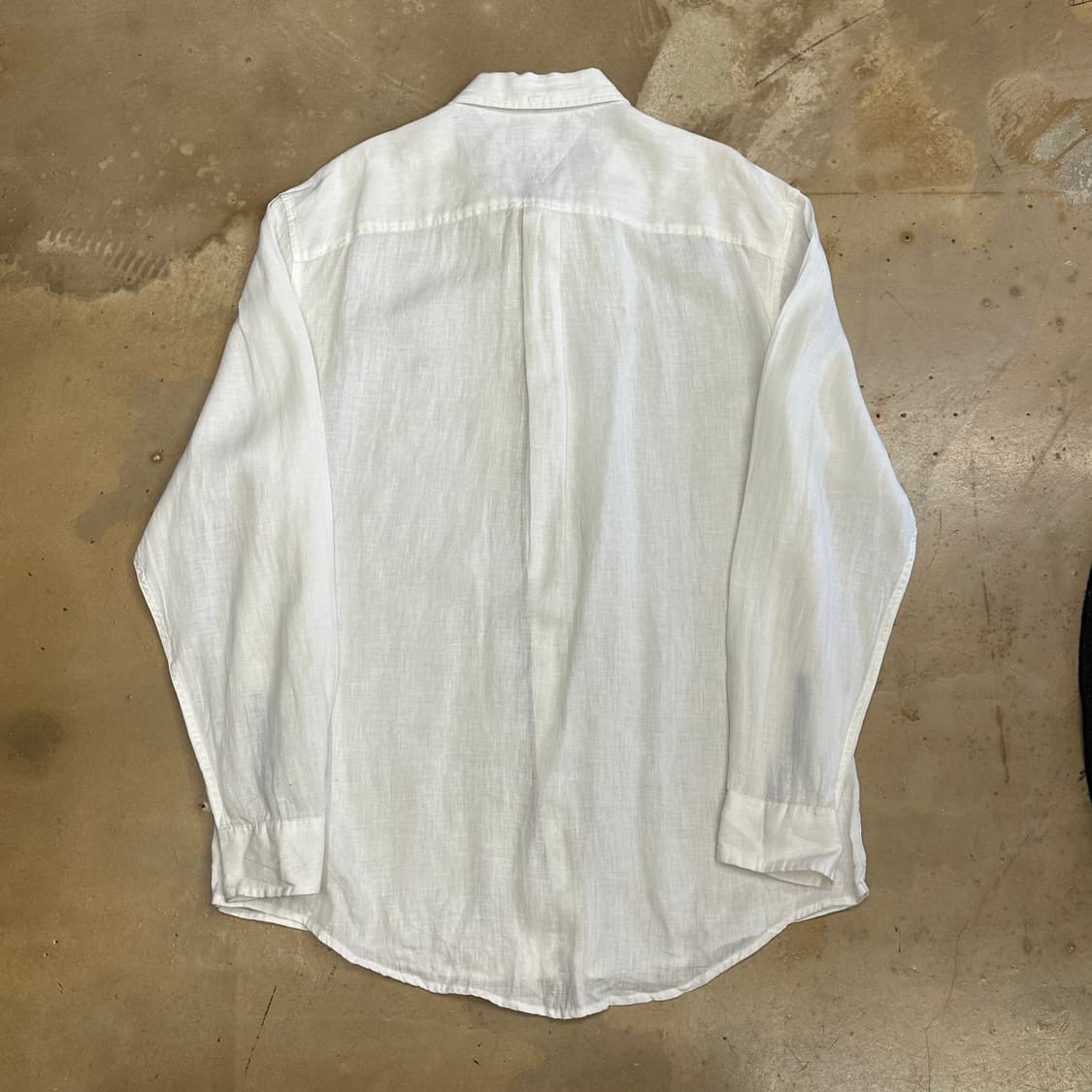 XL 타미힐피거 커스텀핏 린넨 화이트 셔츠 상품이미지3