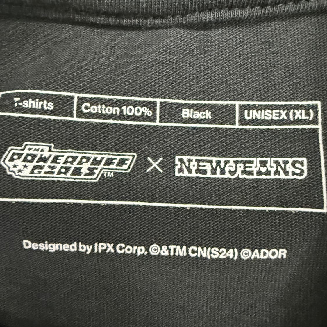 (XL)뉴진스 x 파워퍼프걸 반팔티셔츠(블랙) 상품이미지4