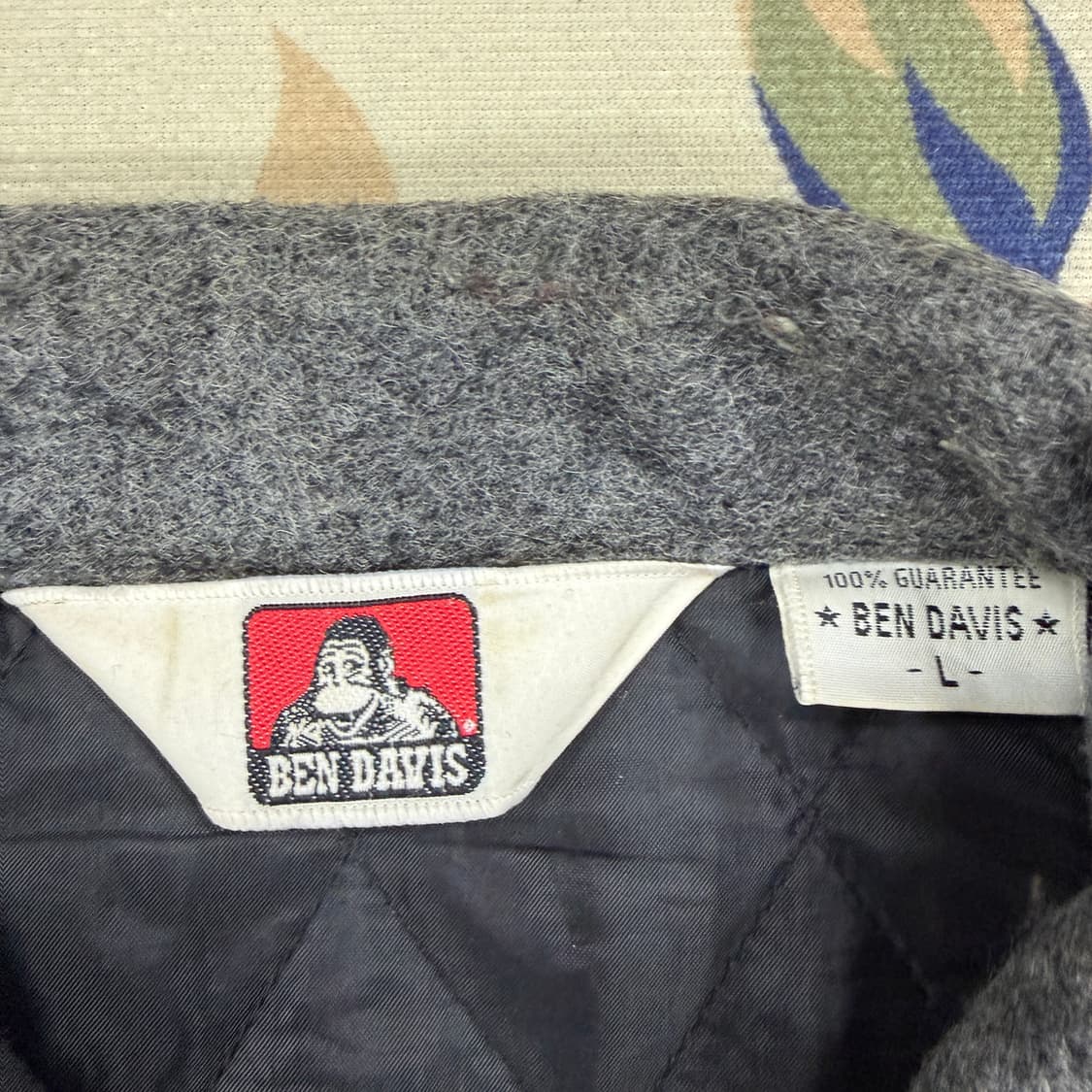 (L)JPN 벤데이비스 Bendavis 울 바시티 자켓(차콜) 상품이미지2