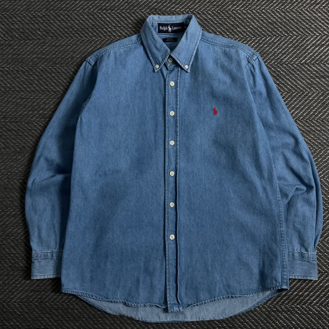 90s 폴로 랄프로렌 포니로고 데님 셔츠y 3900 상품이미지2
