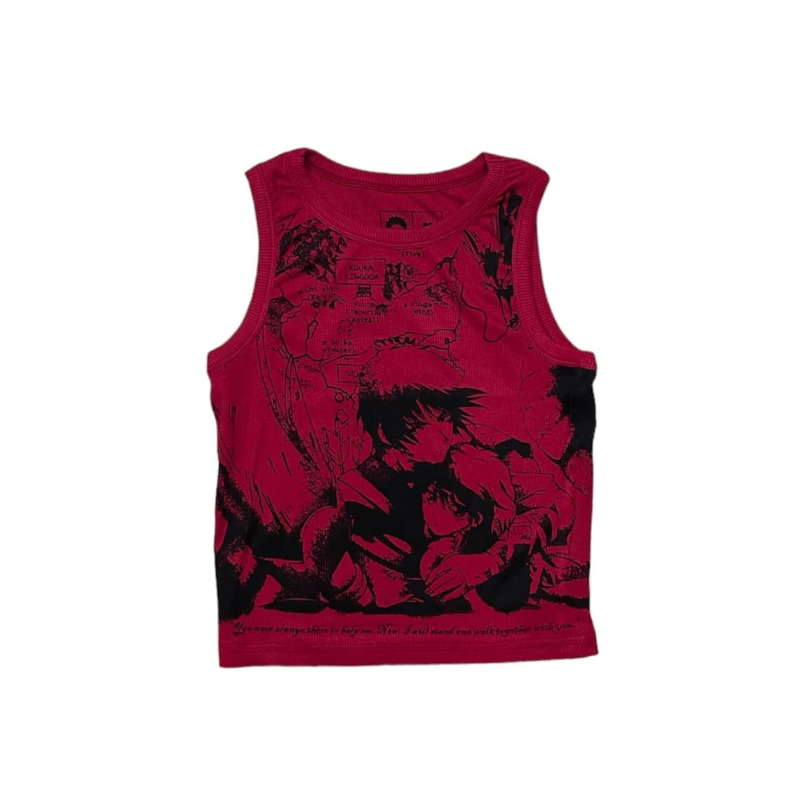 red printing sleeveless 상품이미지1