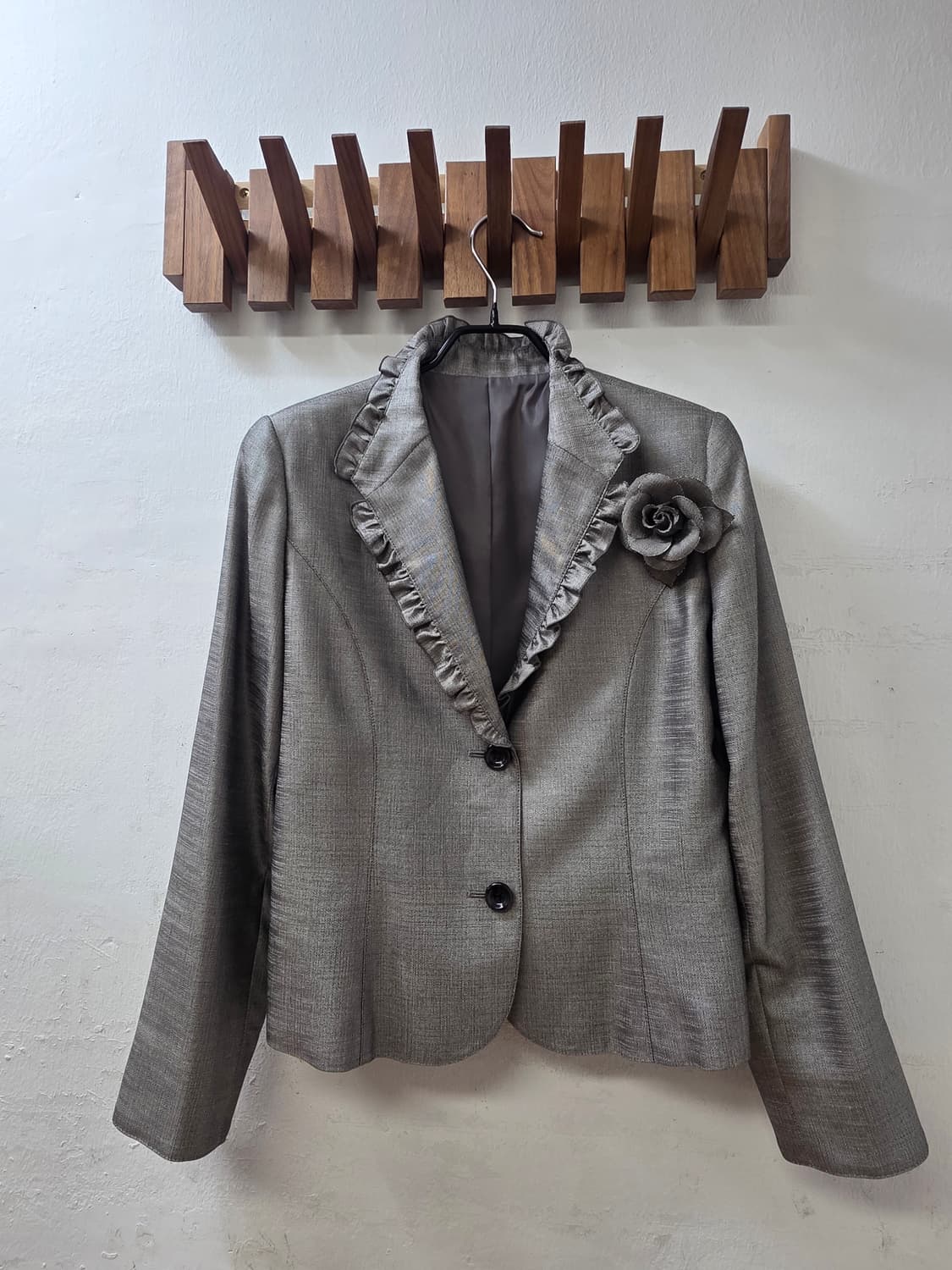 일본빈티지 코사지그레이셋업 상품이미지2