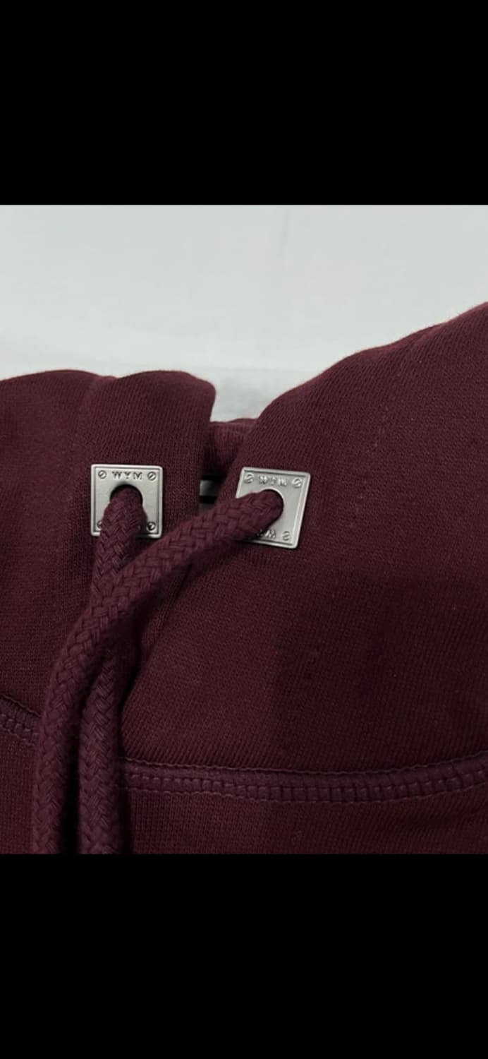 우영미 버건디 후드티 24fw 44사이즈 ss급 팝니다 상품이미지3