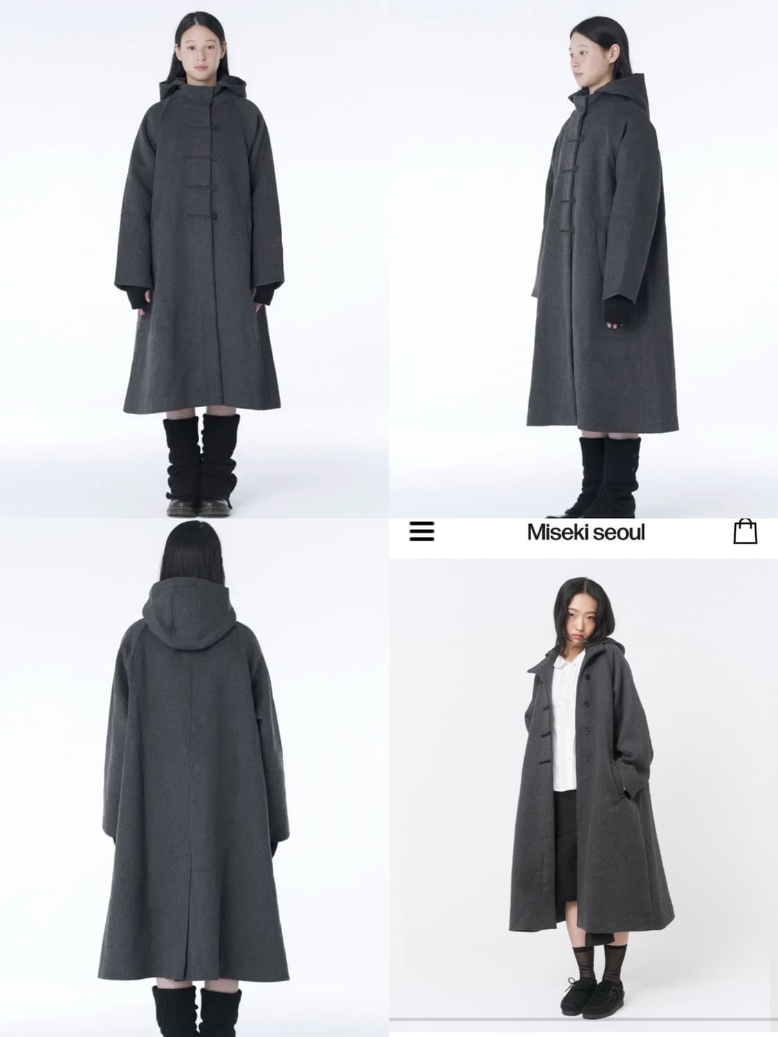 미세키서울 더플후드코트 상품이미지8
