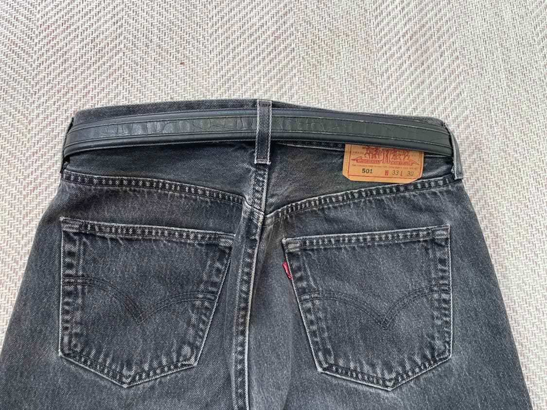 빈티지 실버버클 레더 벨트  상품이미지3