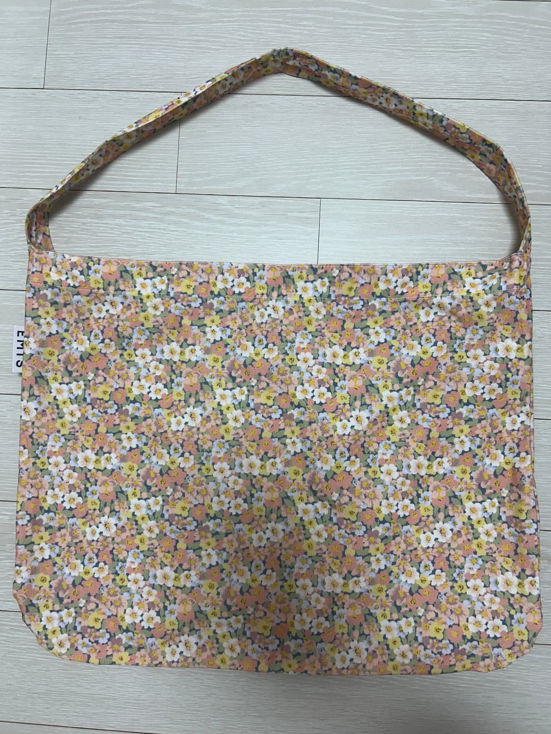 이미스 emis 페이즐리 플라워 코듀로이 에코백 핑크 상품이미지2