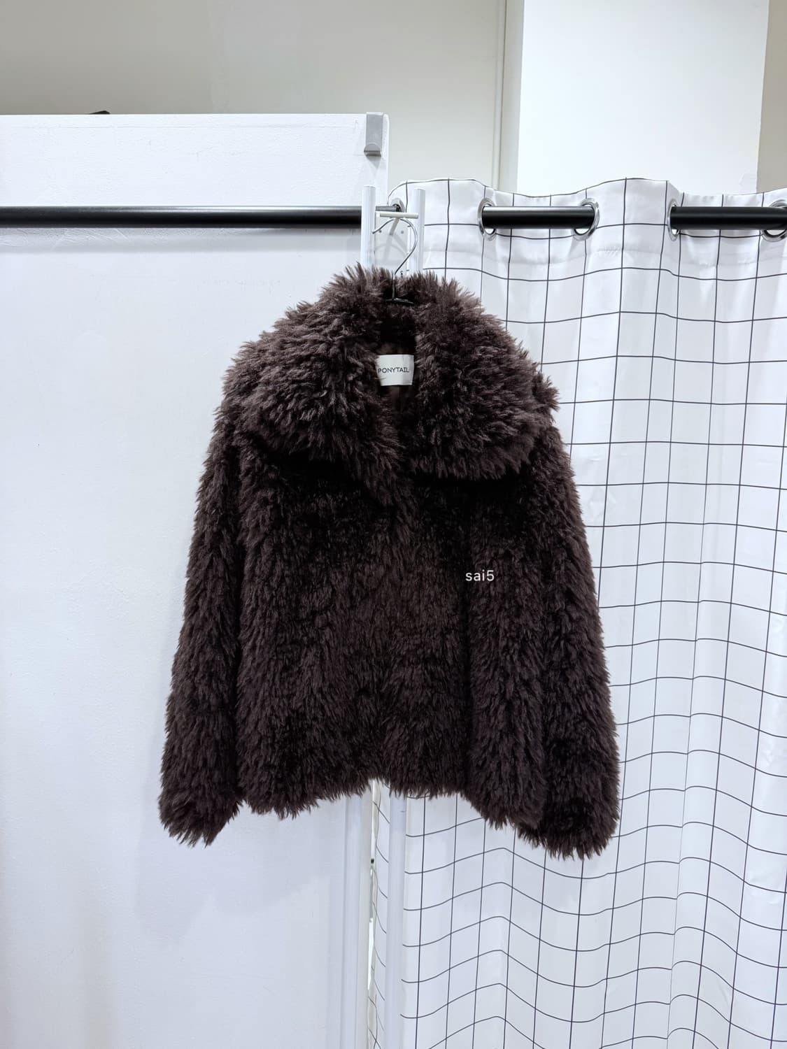 포니테일 초코 셰기 퍼자켓 상품이미지2