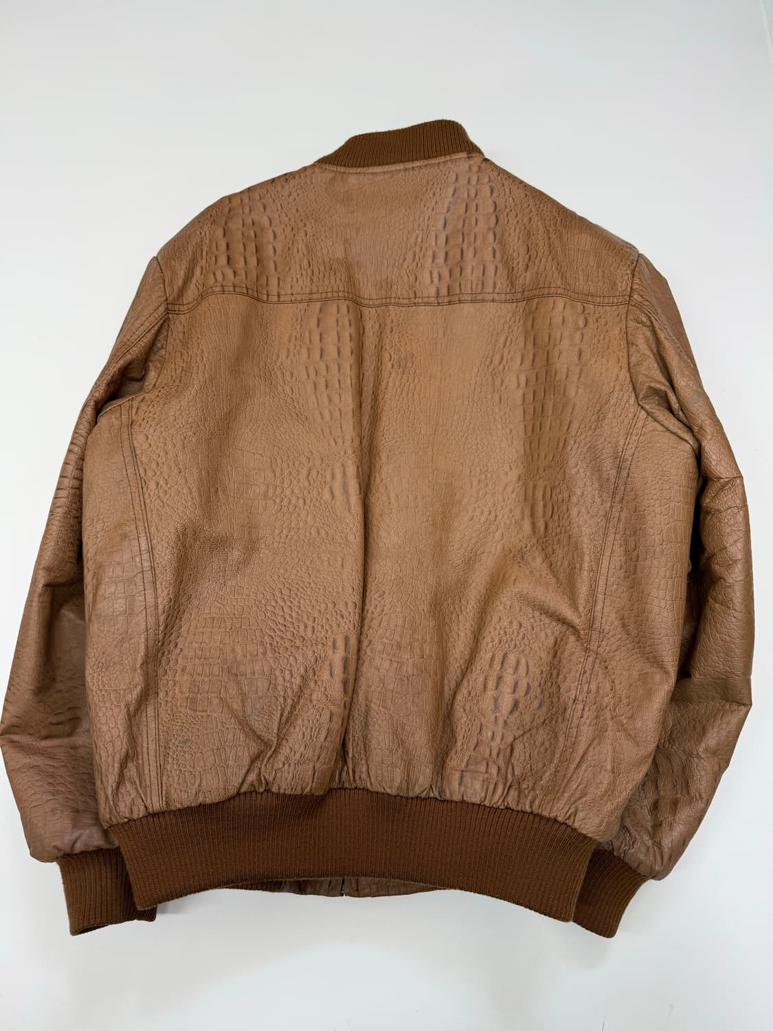 VTG CROCODILE EMBOSSED LEATHER JACKET 상품이미지7