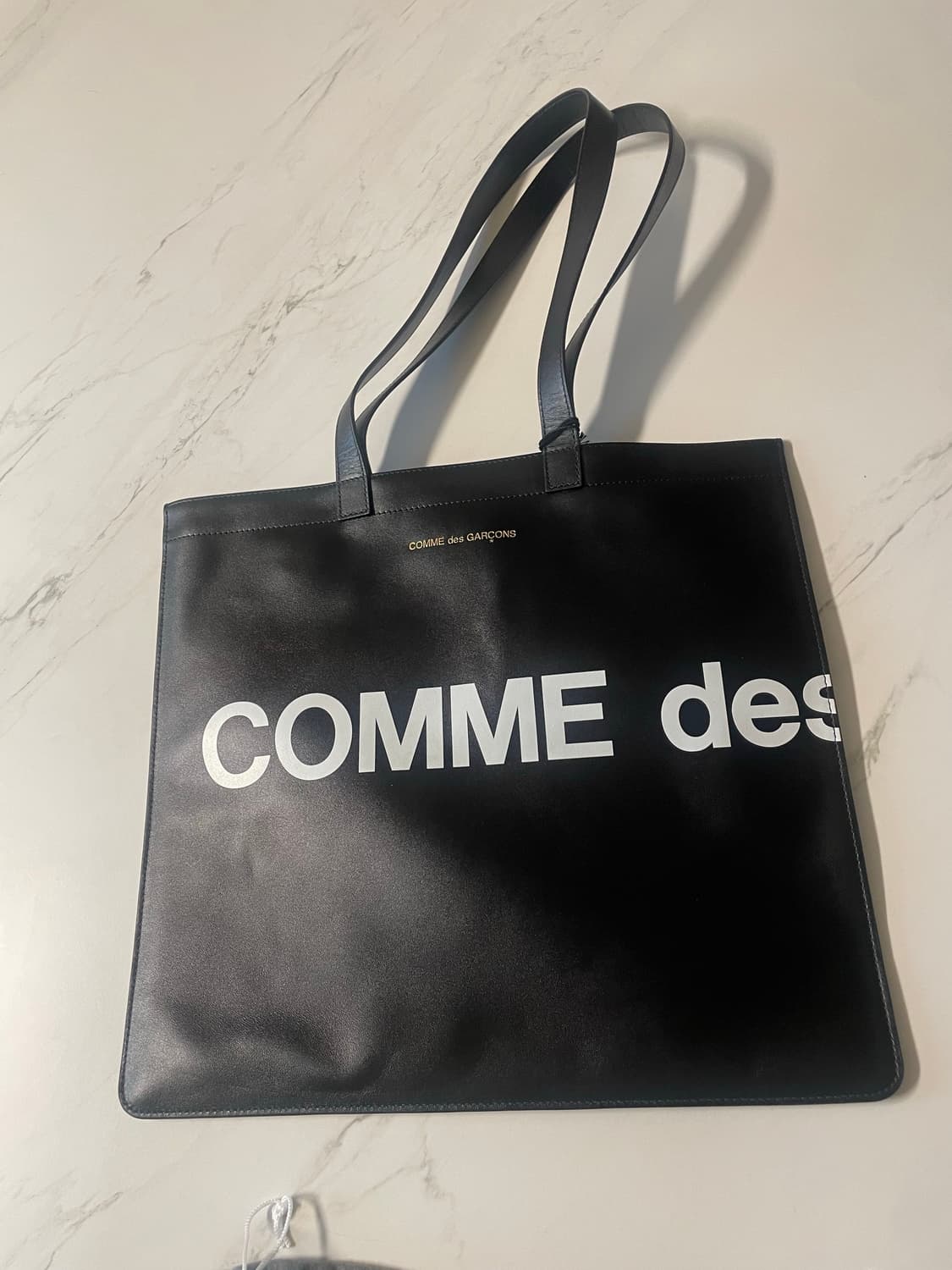 꼼데가르송 블랙 레더 쇼퍼백 상품이미지2