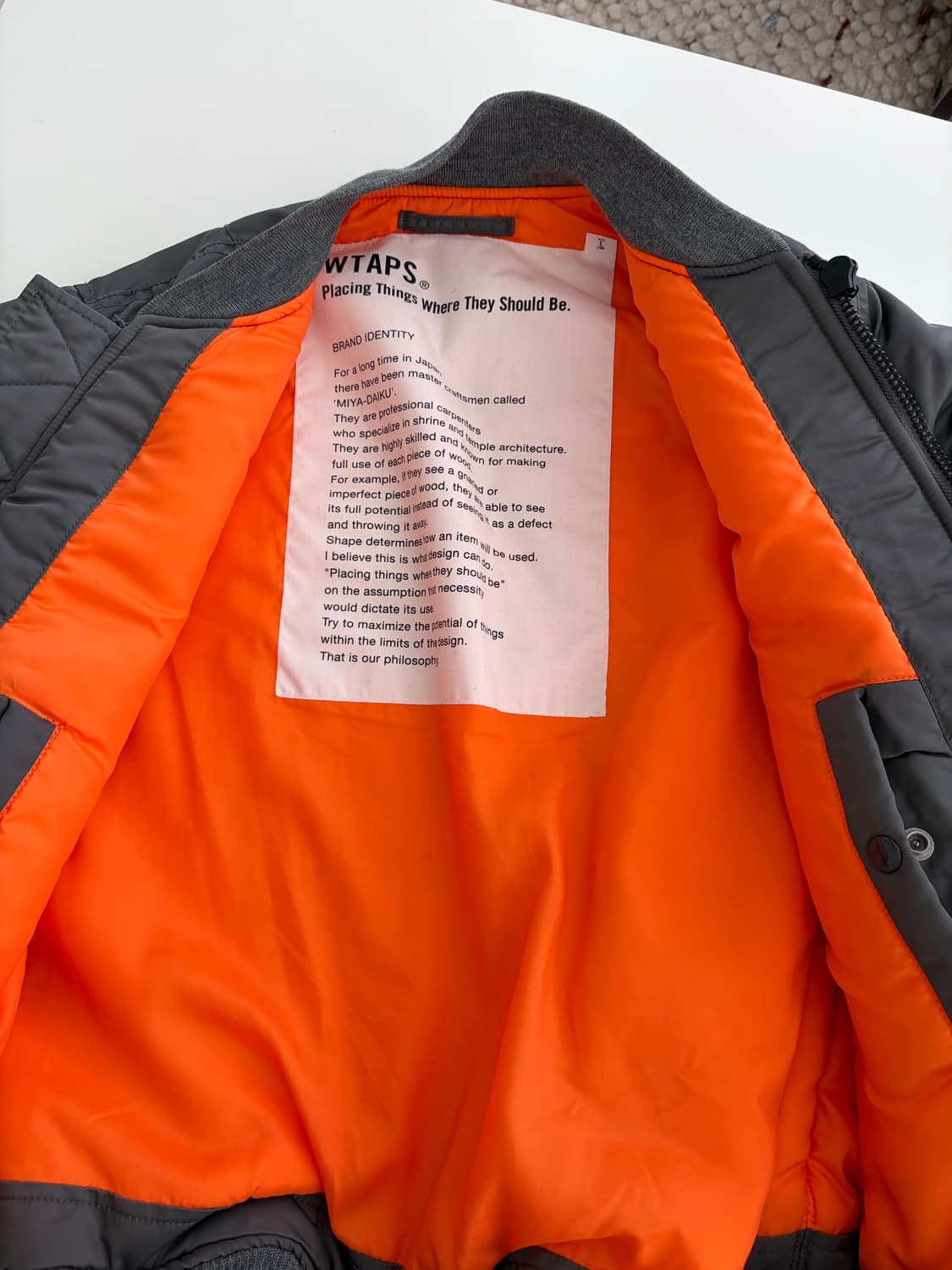 더블탭스 ma-1 봄버 자켓 사이즈 L 상품이미지2