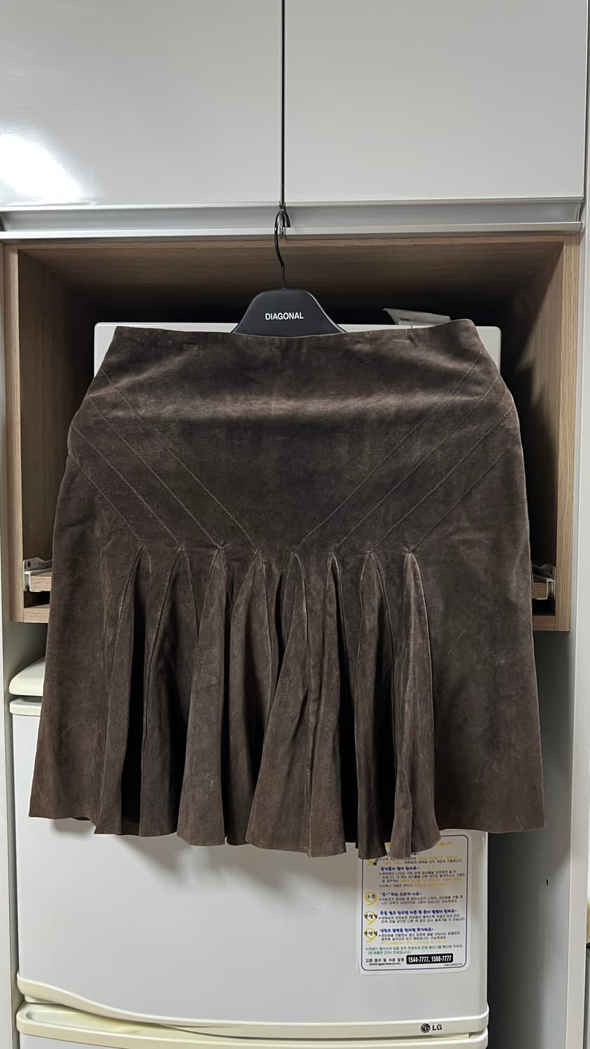 브라운 양가죽 스커트 상품이미지2
