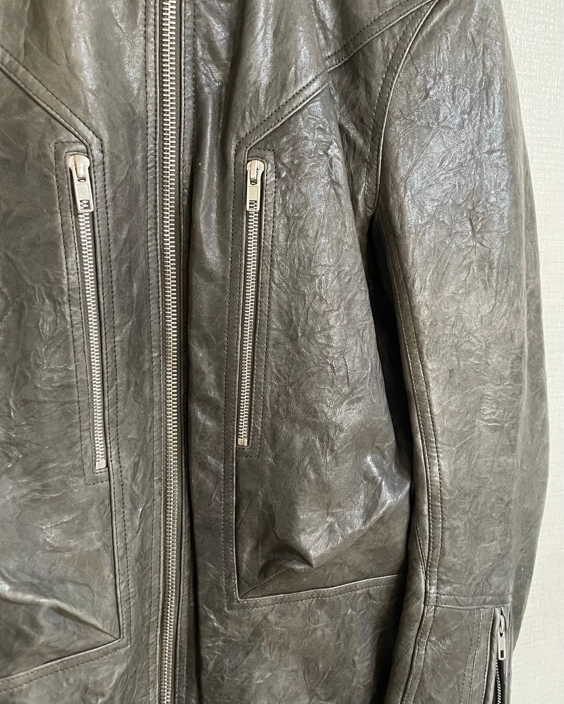 Rick Owens 릭오웬스 인타르시아 카고 레더 자켓 RU16S 상품이미지4