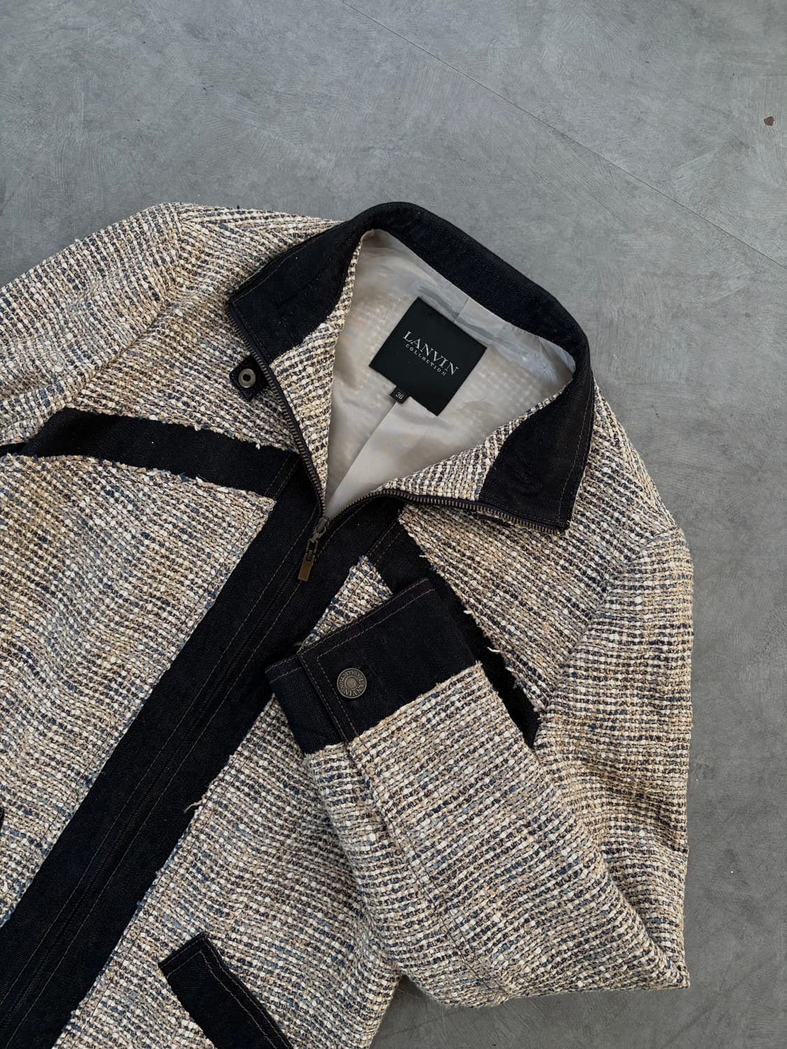 Lanvin 랑방 데님 트위드 집업 자켓 상품이미지2