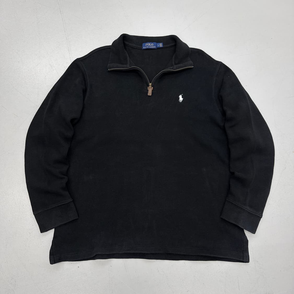 폴로 신형 포니 아노락 반집업 니트 블랙 상품이미지2
