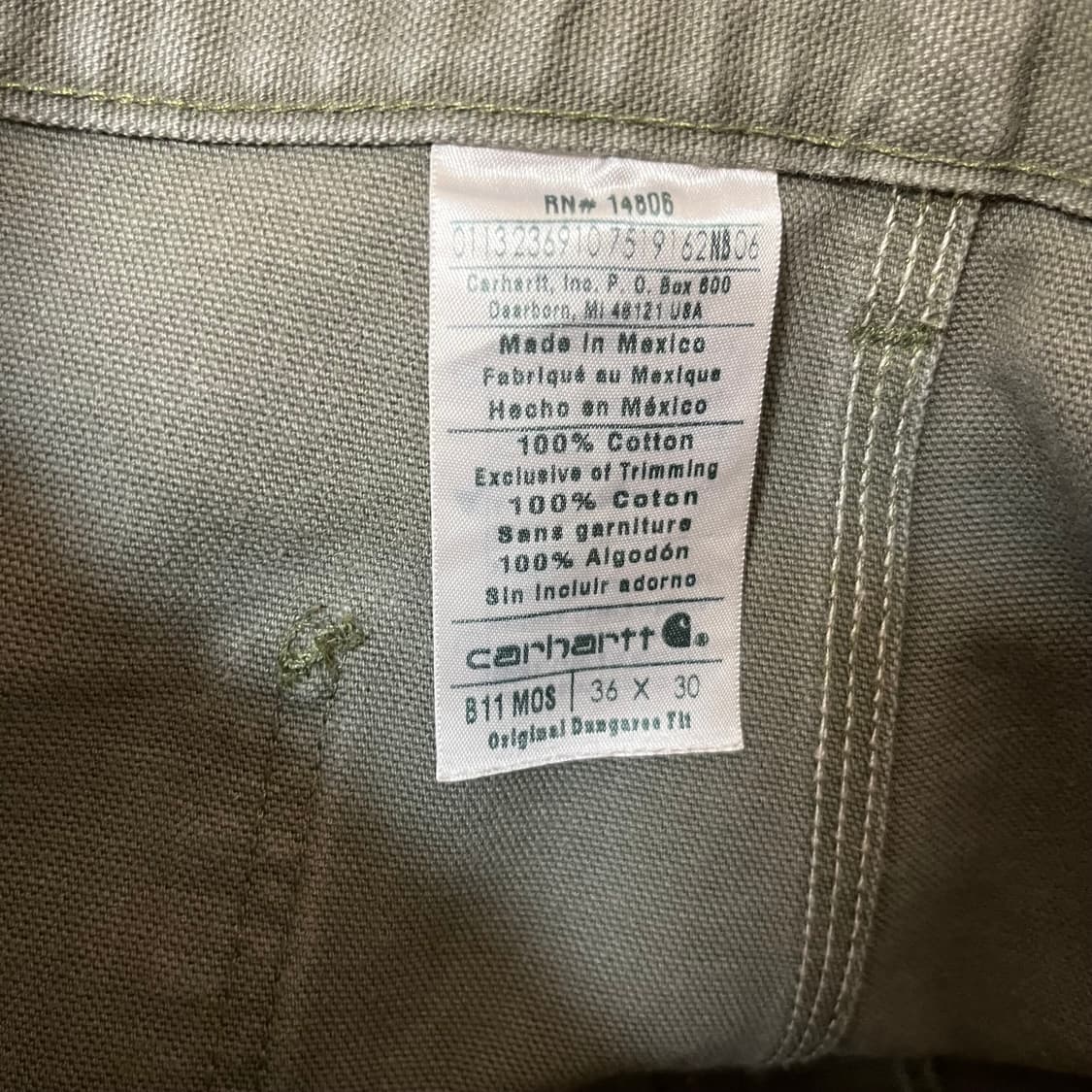 [36] 칼하트 B11 Mos 싱글니 상품이미지6