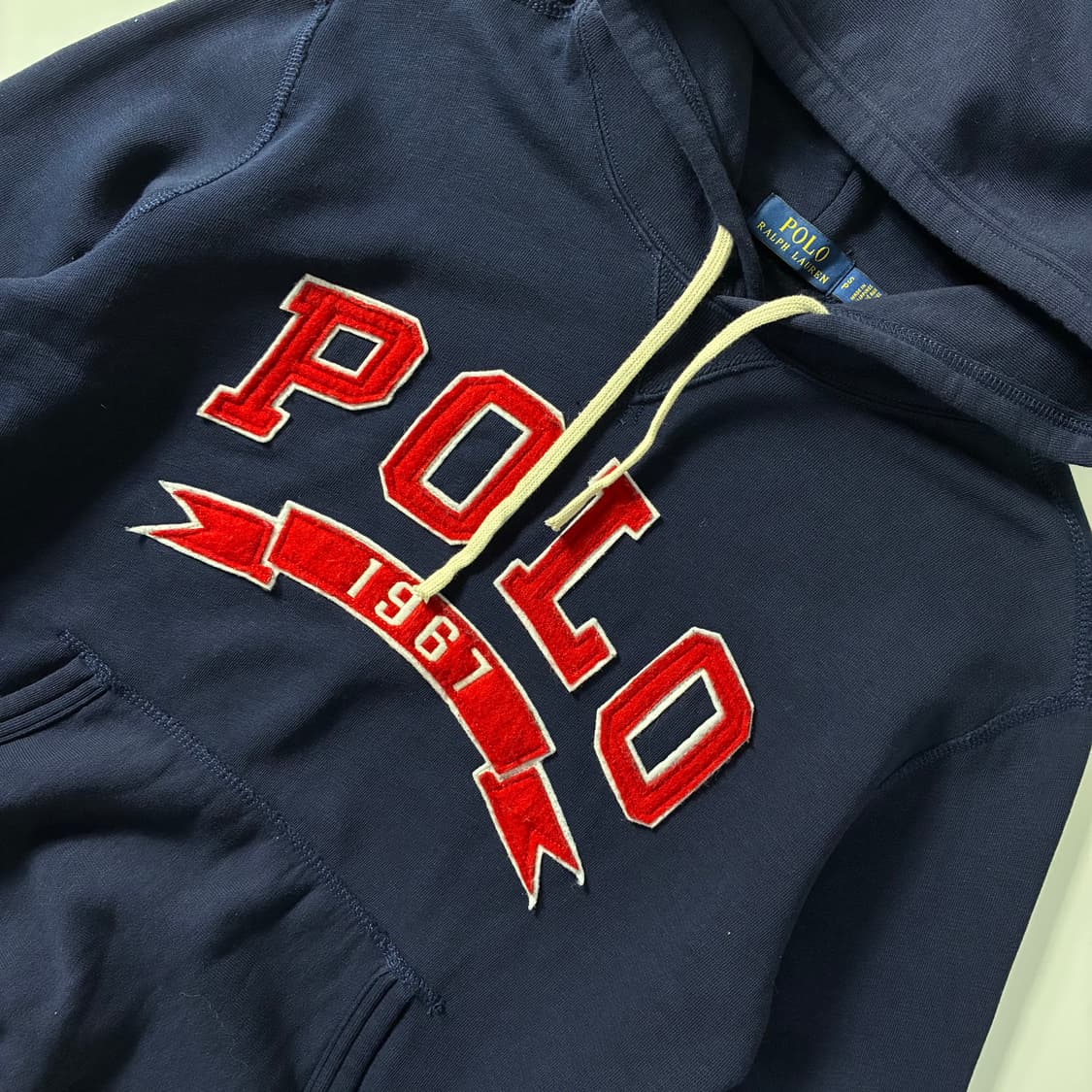 Polo  폴로 랄프로렌 코튼 스펠아웃 네이비 후드티  상품이미지3