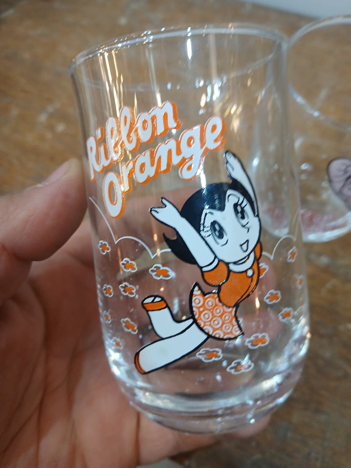 70s~80s 빈티지 아톰 유리컵 2개set 상품이미지2