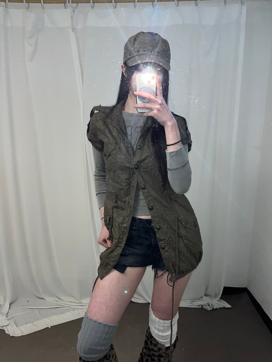  00‘s 브라운 글리터 원피스 상품이미지9