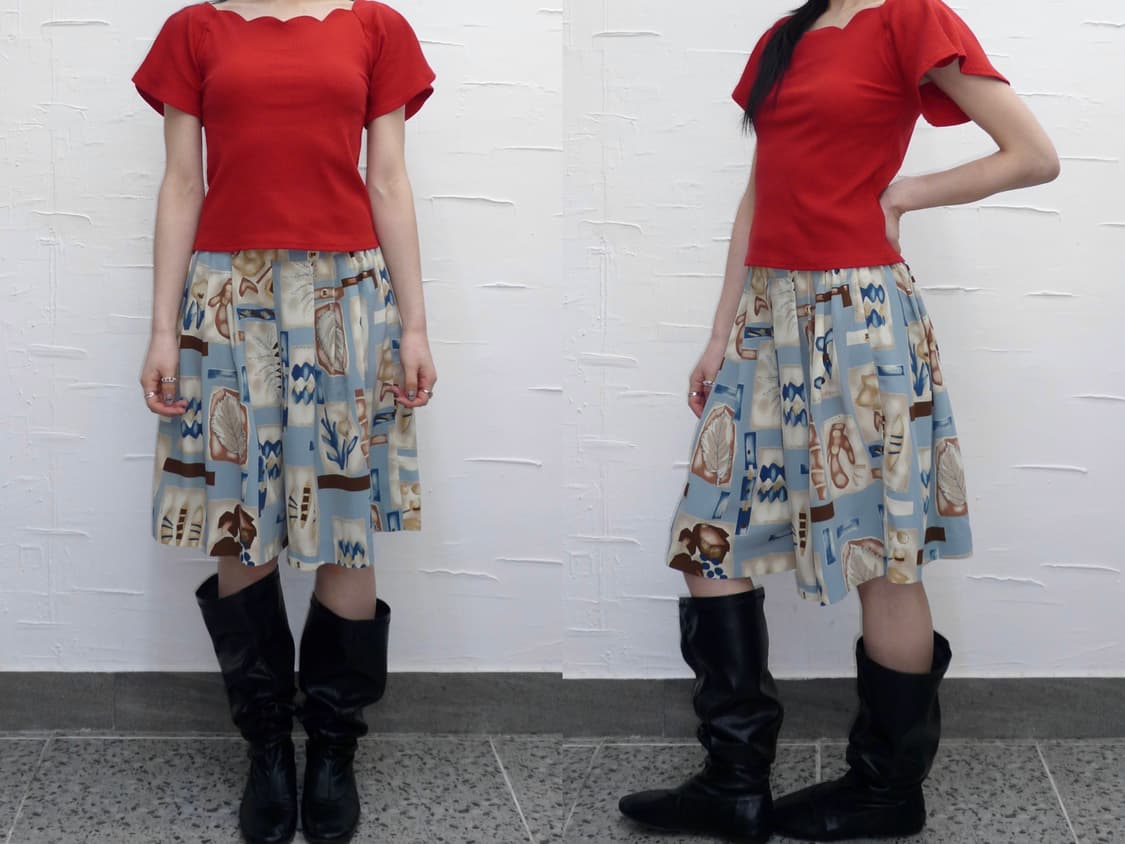 ruby wave neck top 상품이미지2