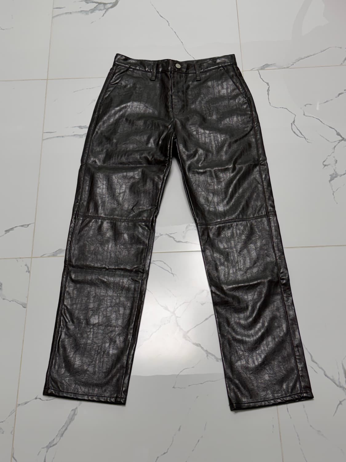 라벨 아카이브 faux leather pants dark brown 상품이미지1