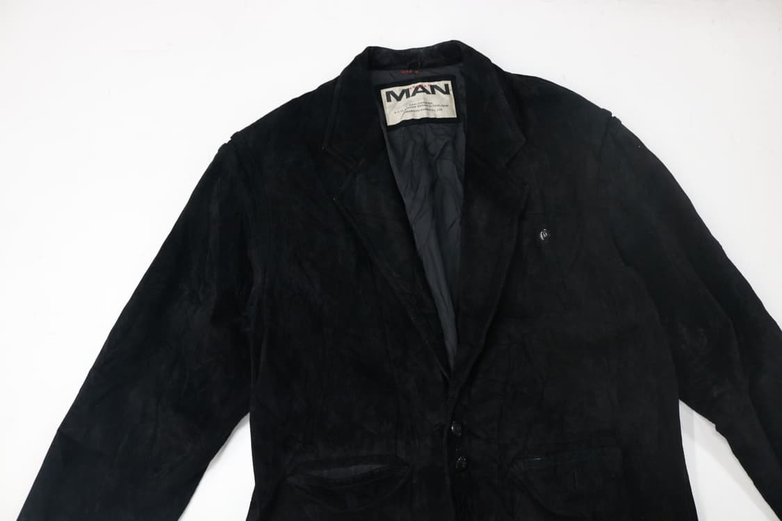 Kansai Man 칸사이맨 빈티지 블랙 돈피 스웨이드 레더 자켓 상품이미지3