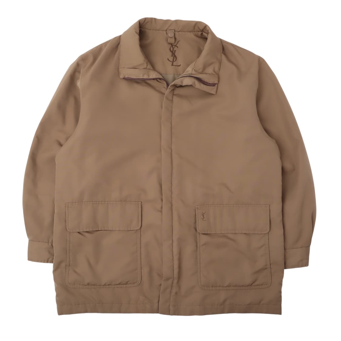 입생로랑 베이지 ysl로고 폴리쉘 자켓 상품이미지1