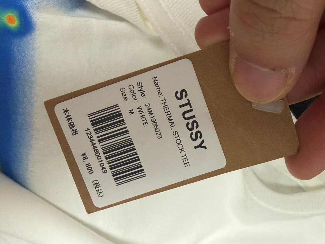 스투시 써멀 스탁 티셔츠 화이트 상품이미지3