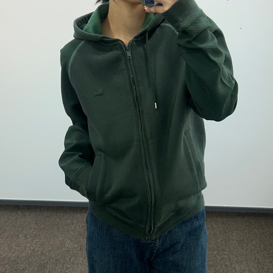 Lacoste 라코스테 딥그린 후드집업 상품이미지2